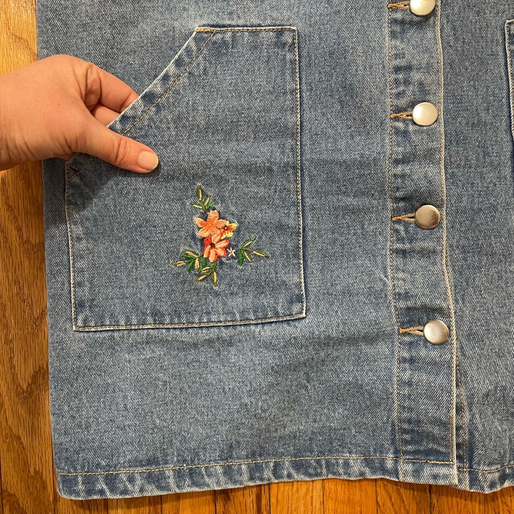Embroidered Denim Jumper - Picture 4 of 9